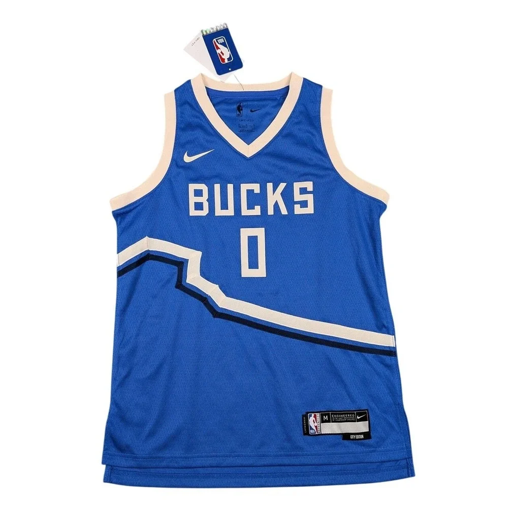 Nike Milwaukee Bucks Jersey Youth‎ Medium 10/12 NBA Damian Lillard Swingman New